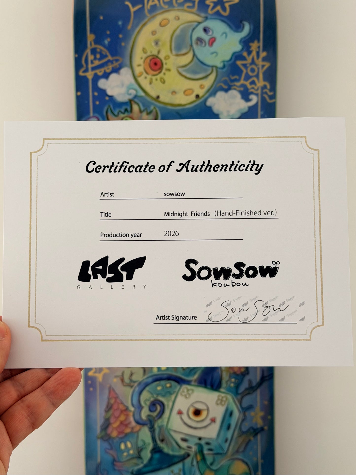 .SOWSOW 手彩バージョン 10/10 ミッドナイトフレンズ - スケートボード 1 枚