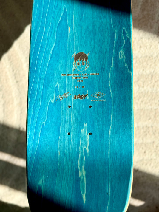 .Kim Jungyoun diptych - 2 skateboards - Finding blue