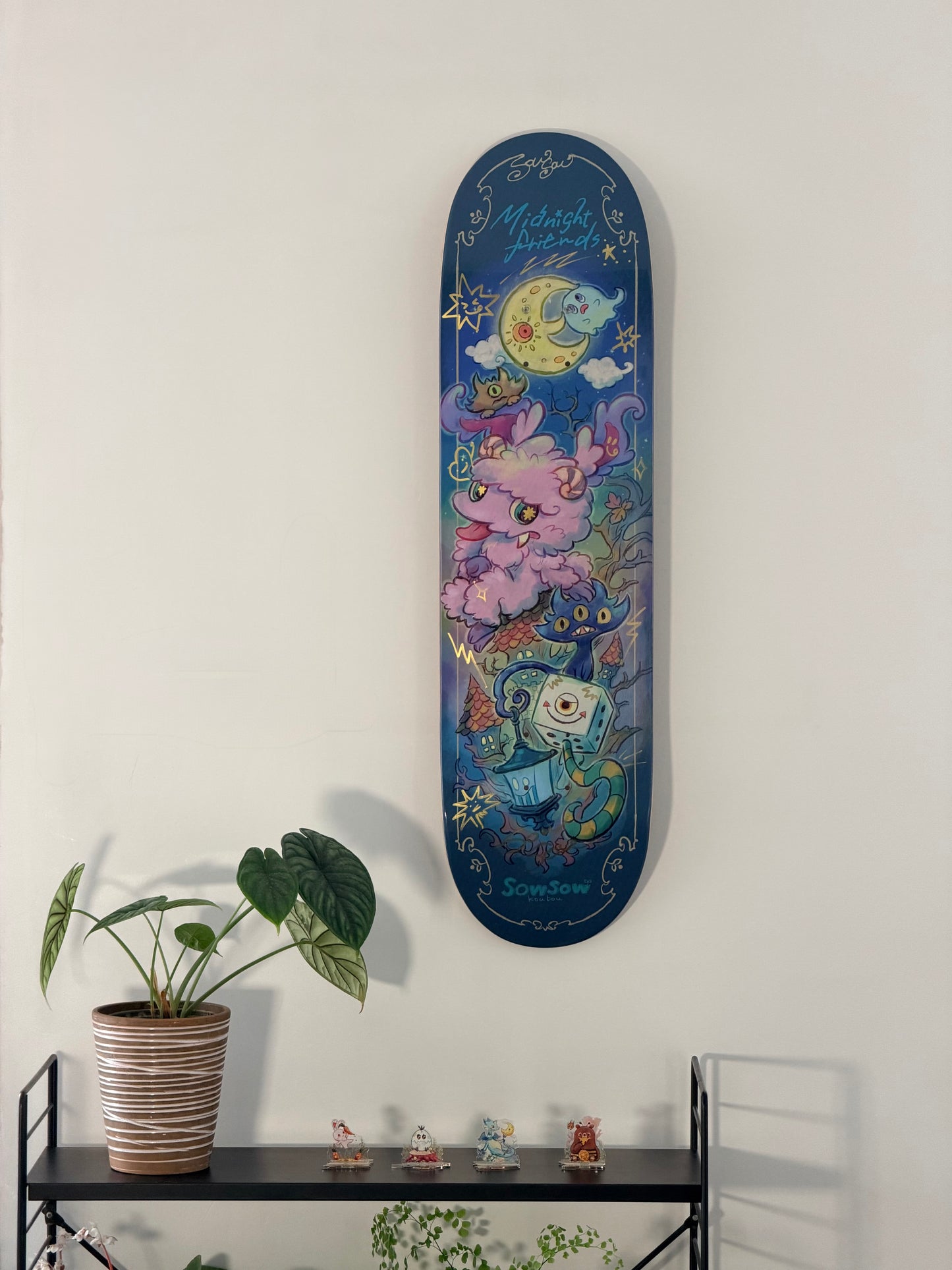 .SOWSOW 手彩バージョン 10/10 ミッドナイトフレンズ - スケートボード 1 枚