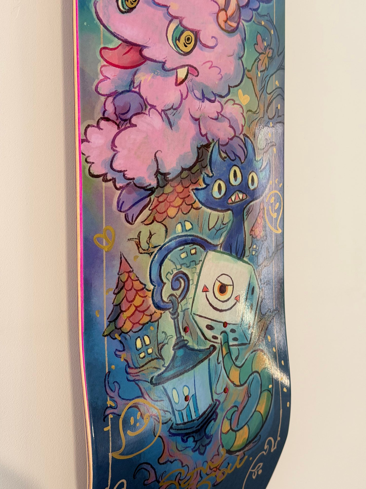 .SOWSOW 手彩バージョン 7/10 ミッドナイトフレンズ - スケートボード 1 枚