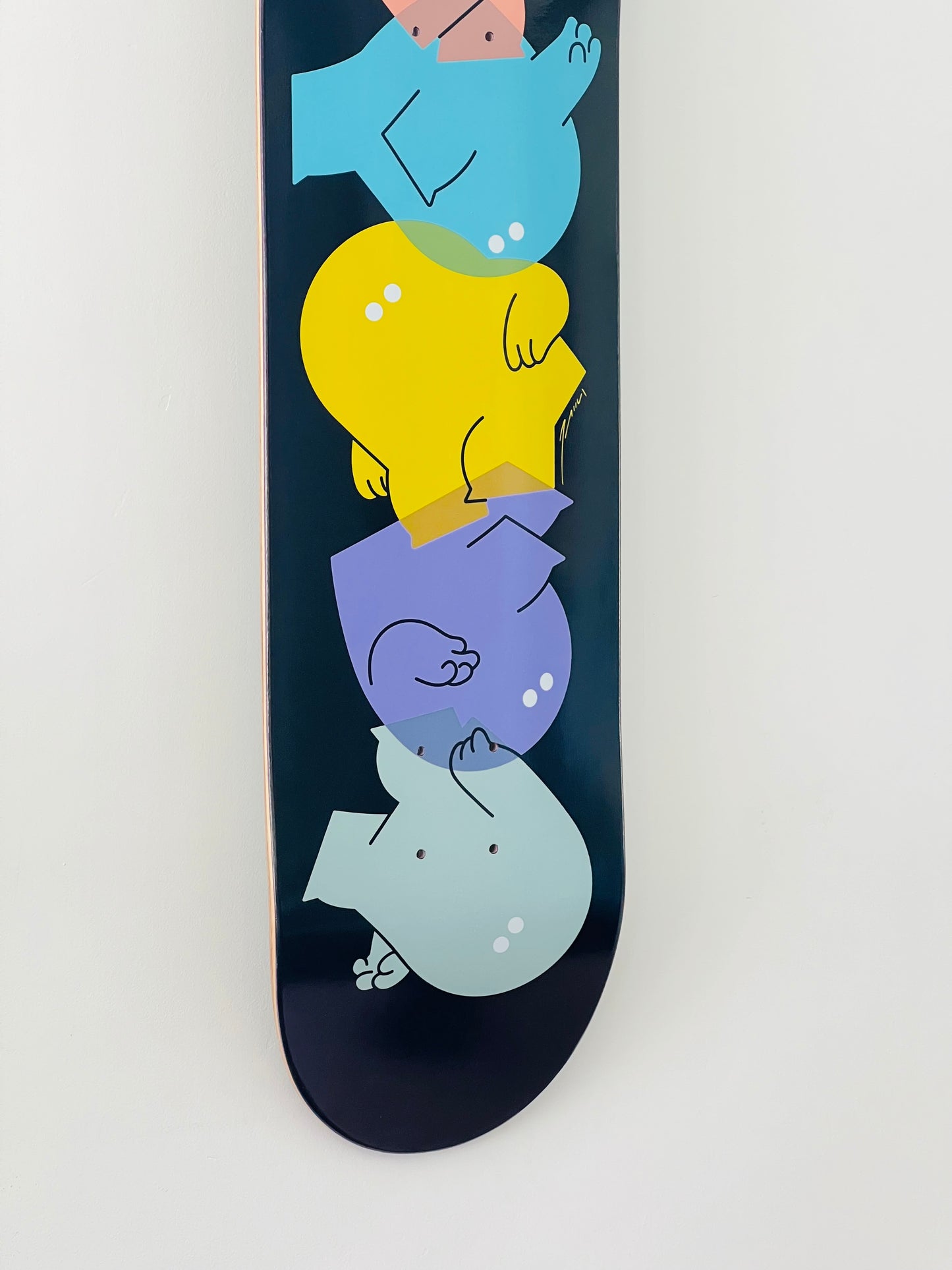 Skateboard garçons ÉMU + médaille d'or dédicacée