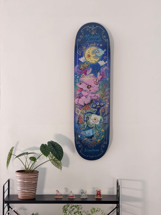 .SOWSOW Hand embellished version 5/10 Midnight friends - 1 skateboard