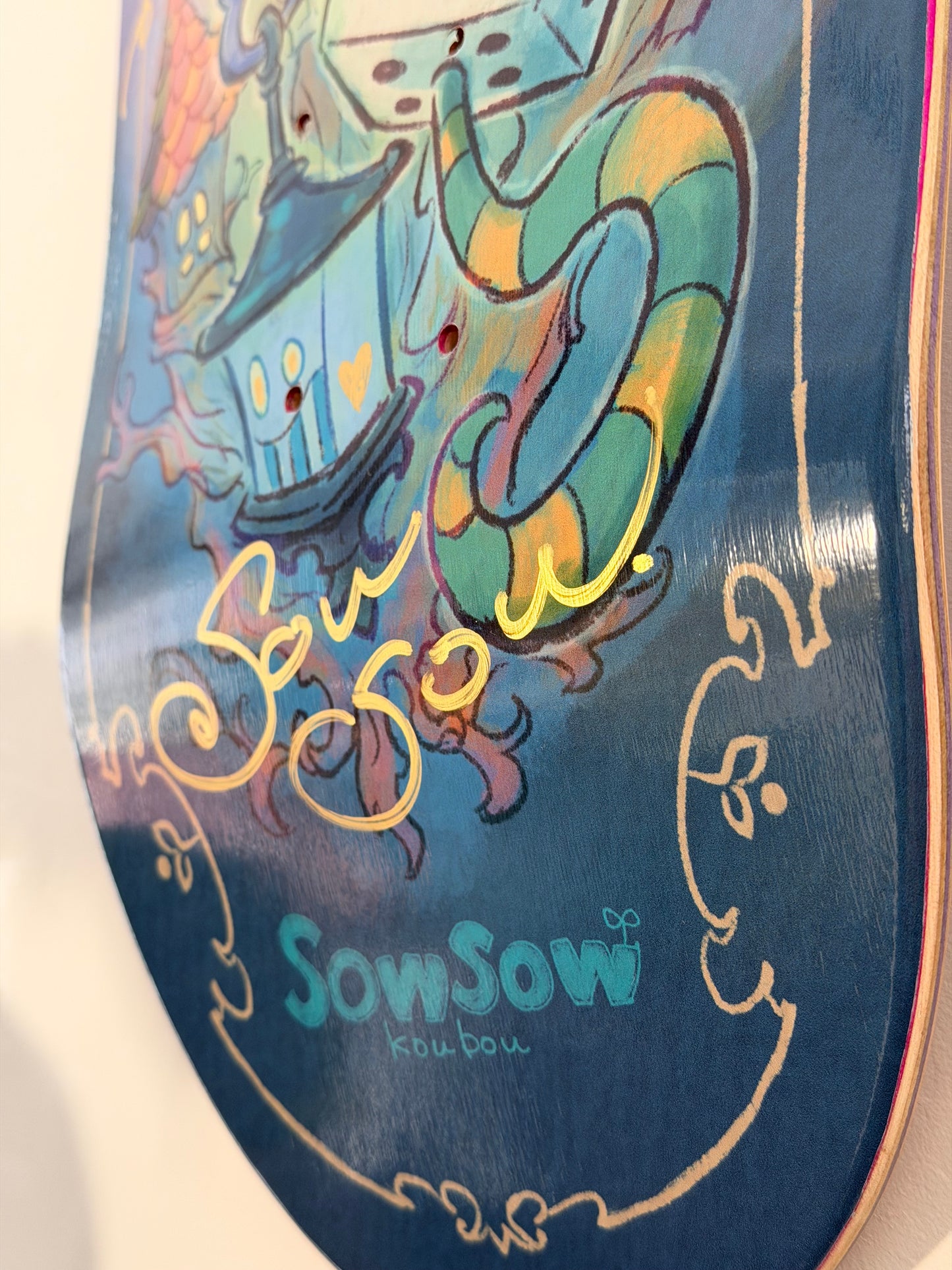 .SOWSOW 手彩バージョン 9/10 ミッドナイトフレンズ - スケートボード 1 枚