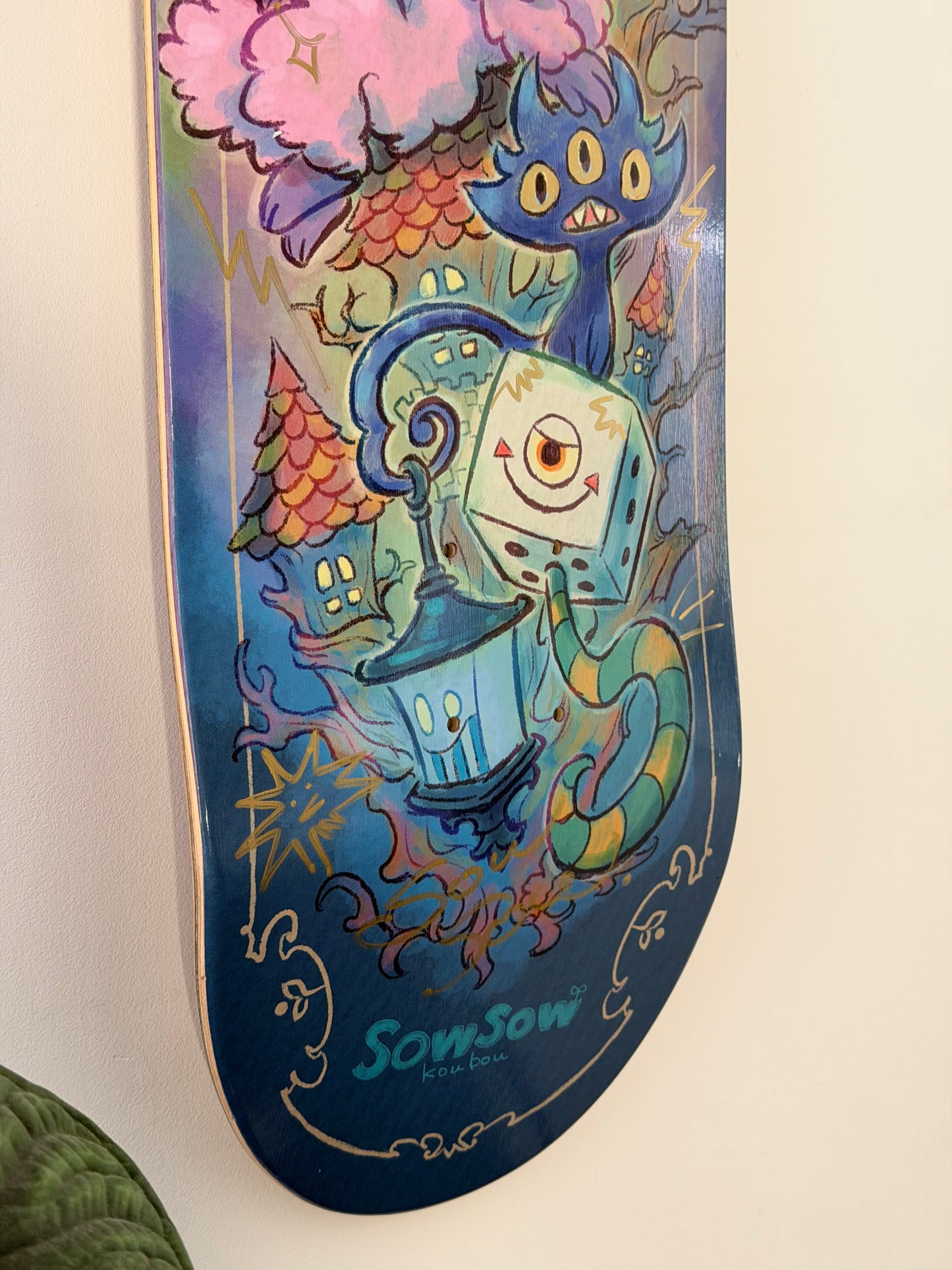 .SOWSOW 手彩バージョン 10/10 ミッドナイトフレンズ - スケートボード 1 枚