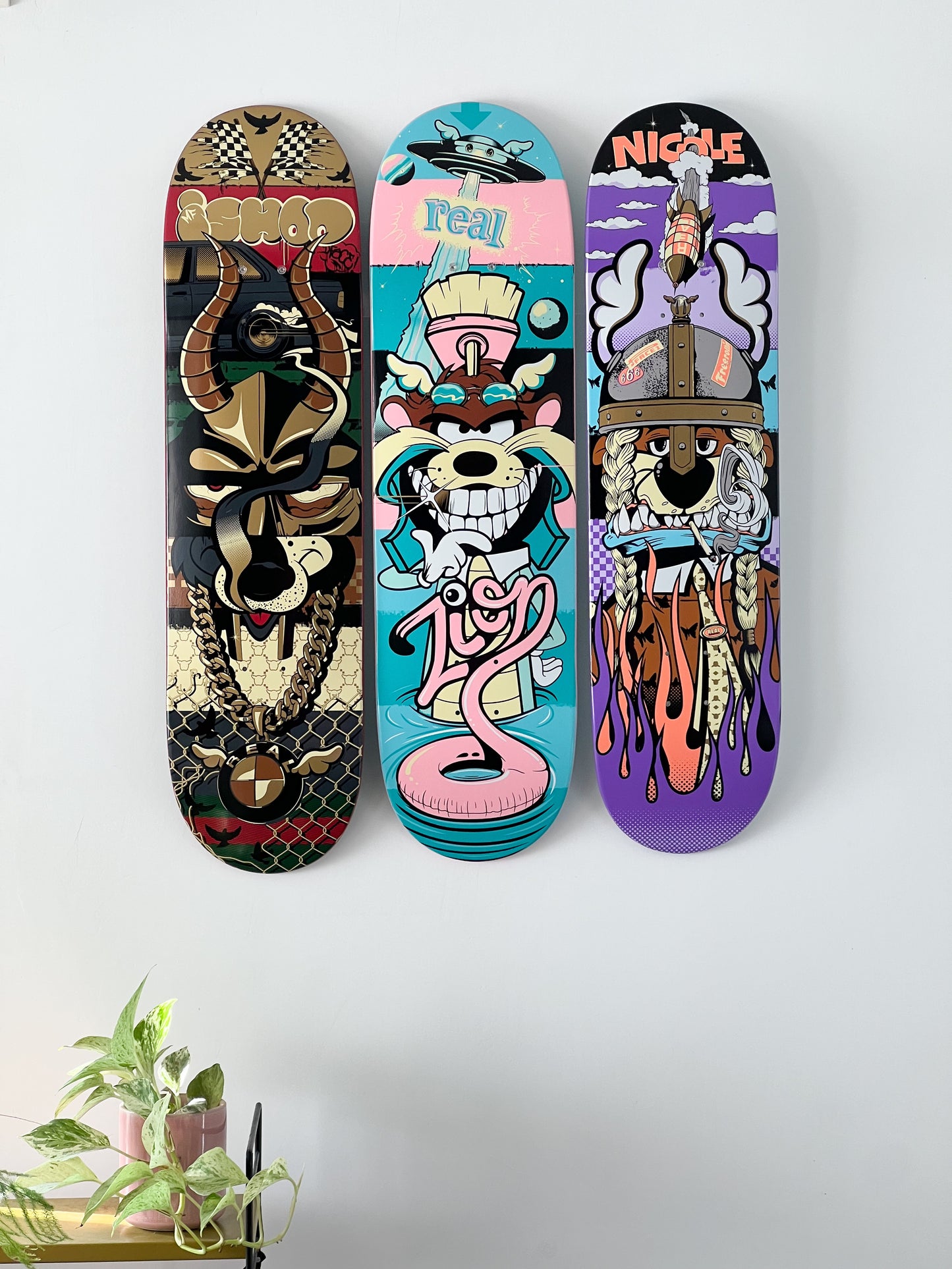 .DFace « Ensemble complet » - 3 Real skateboards