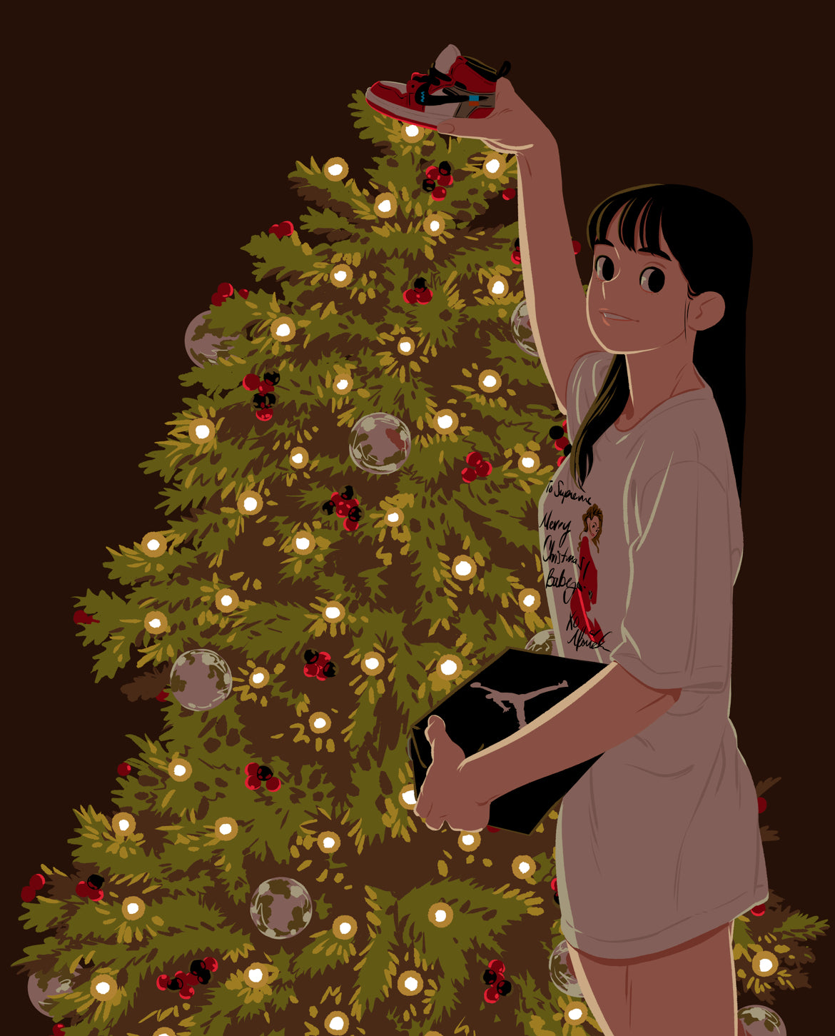 Sapin de Noël de Kim Jungyoun - 1 skateboard
