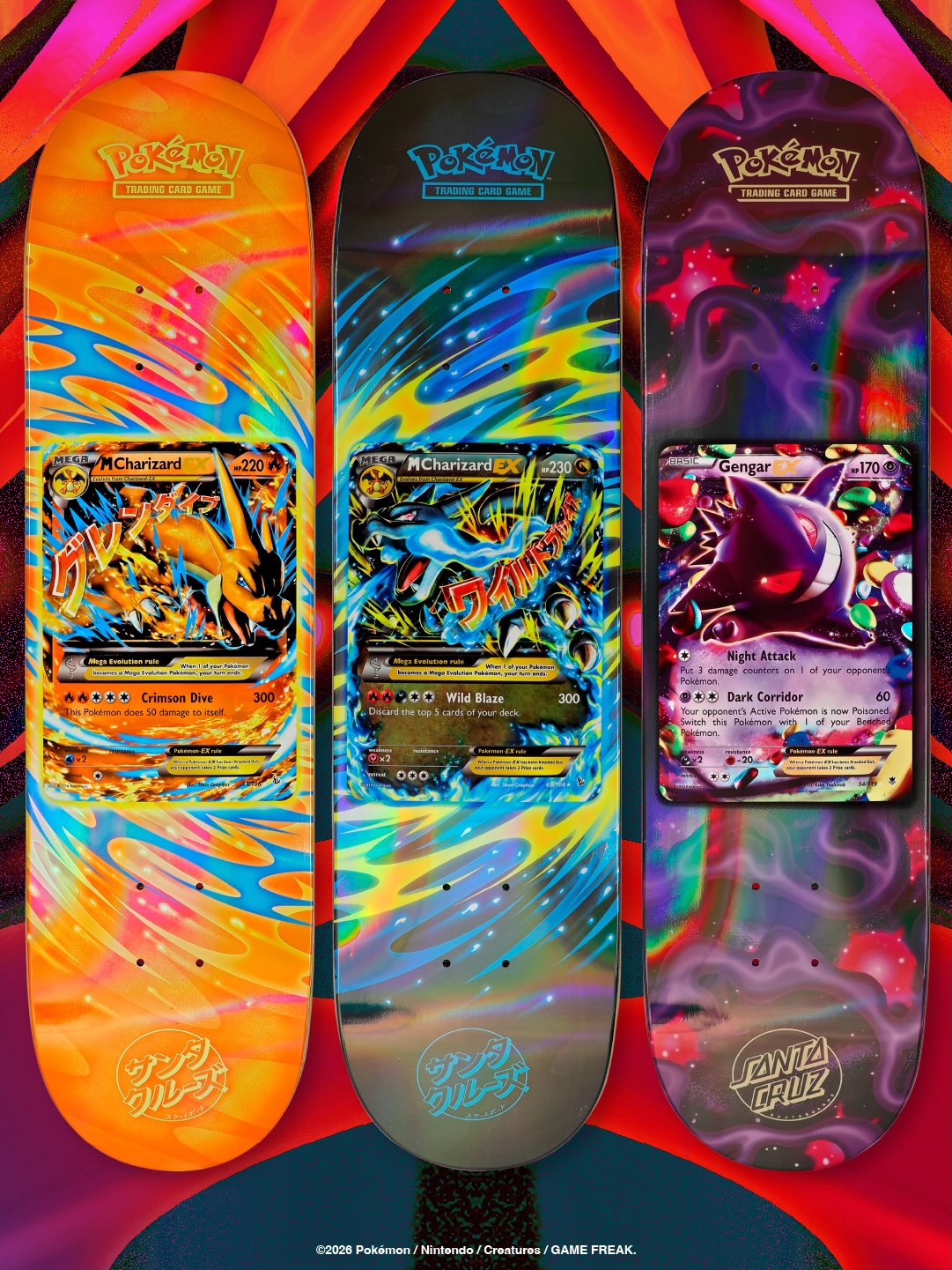 .POKÉMON x Santa Cruz - 1 skateboard en sachet surprise