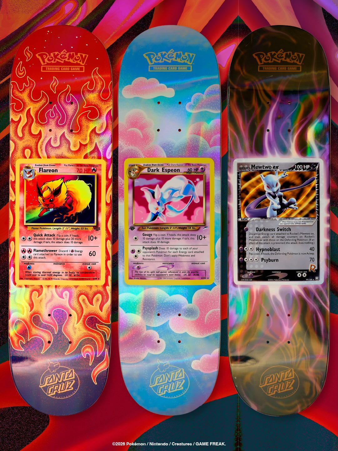 .POKÉMON x Santa Cruz - 1 skateboard en sachet surprise