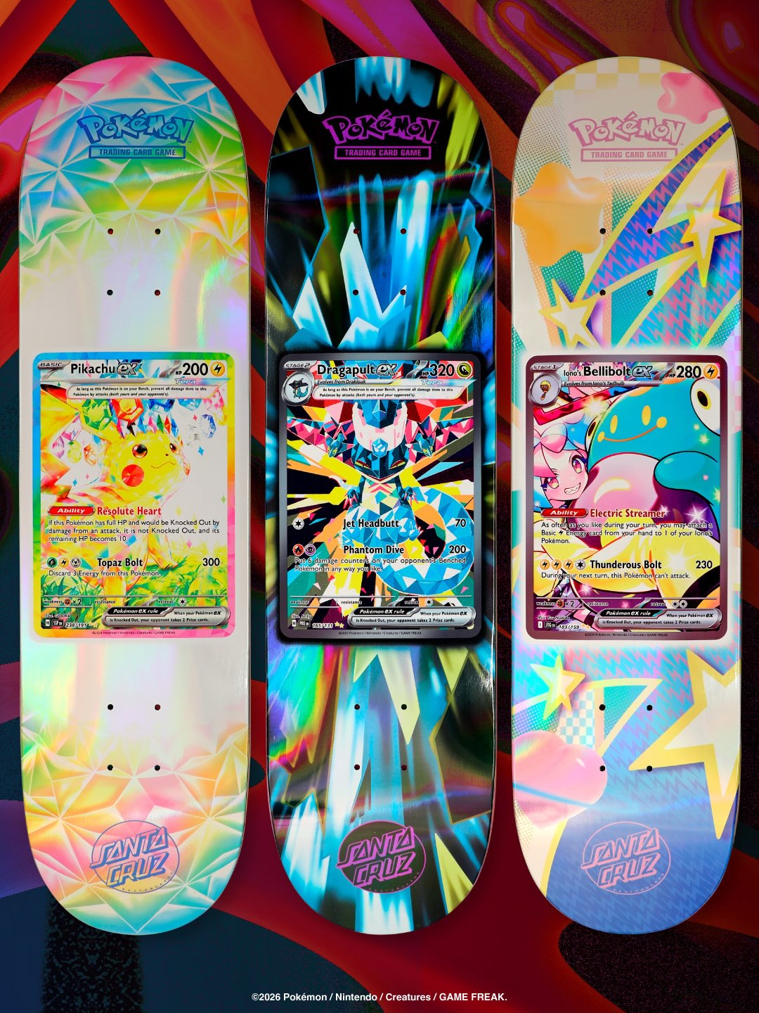 .POKÉMON x Santa Cruz - 1 skateboard en sachet surprise