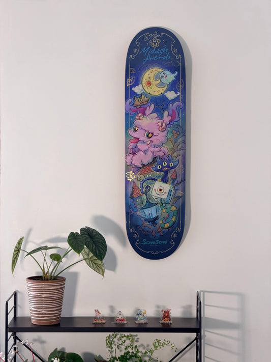 .SOWSOW Version embellie à la main 4/10 Amis de minuit - 1 skateboard