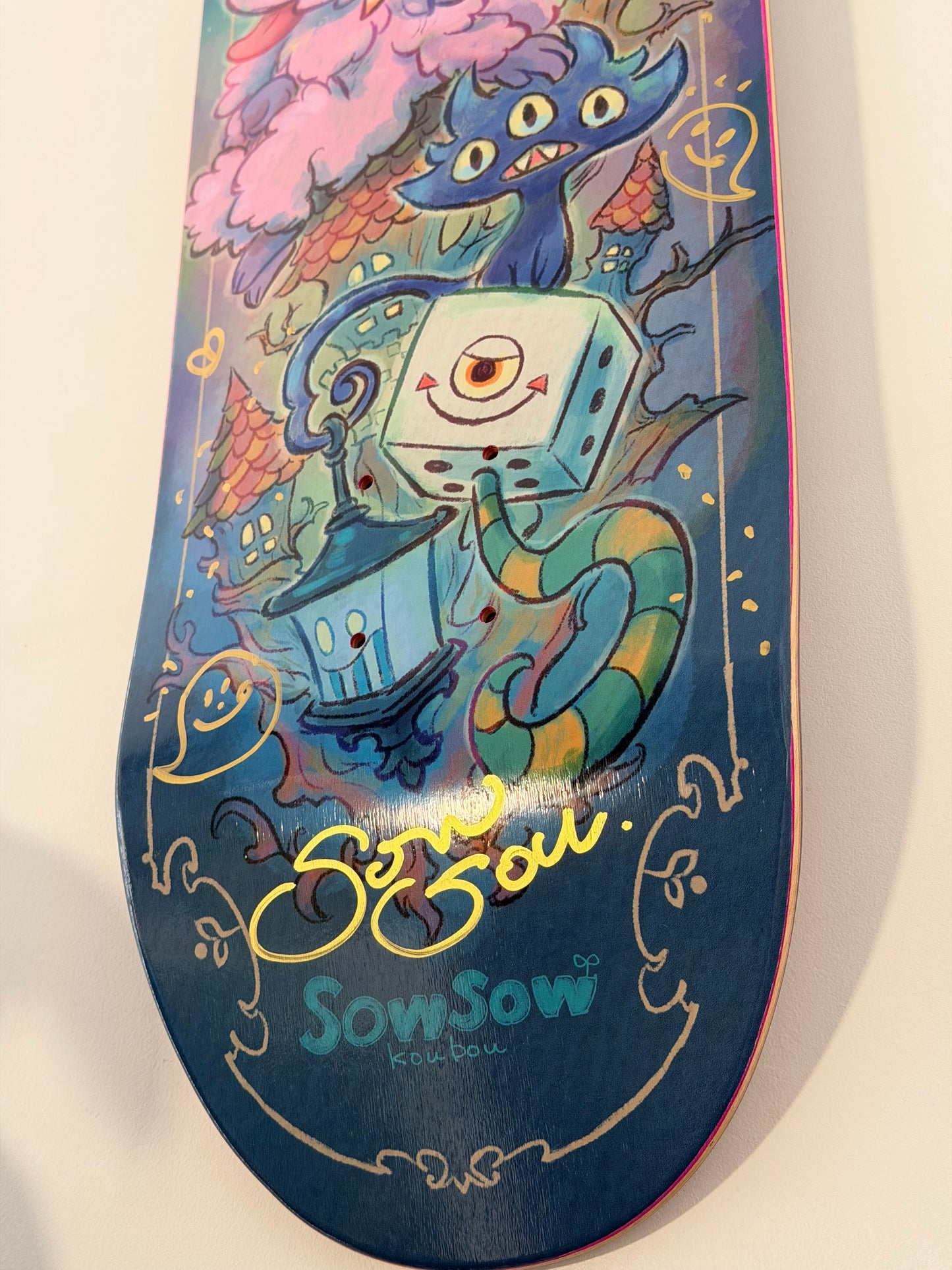 .SOWSOW 手彩バージョン 7/10 ミッドナイトフレンズ - スケートボード 1 枚