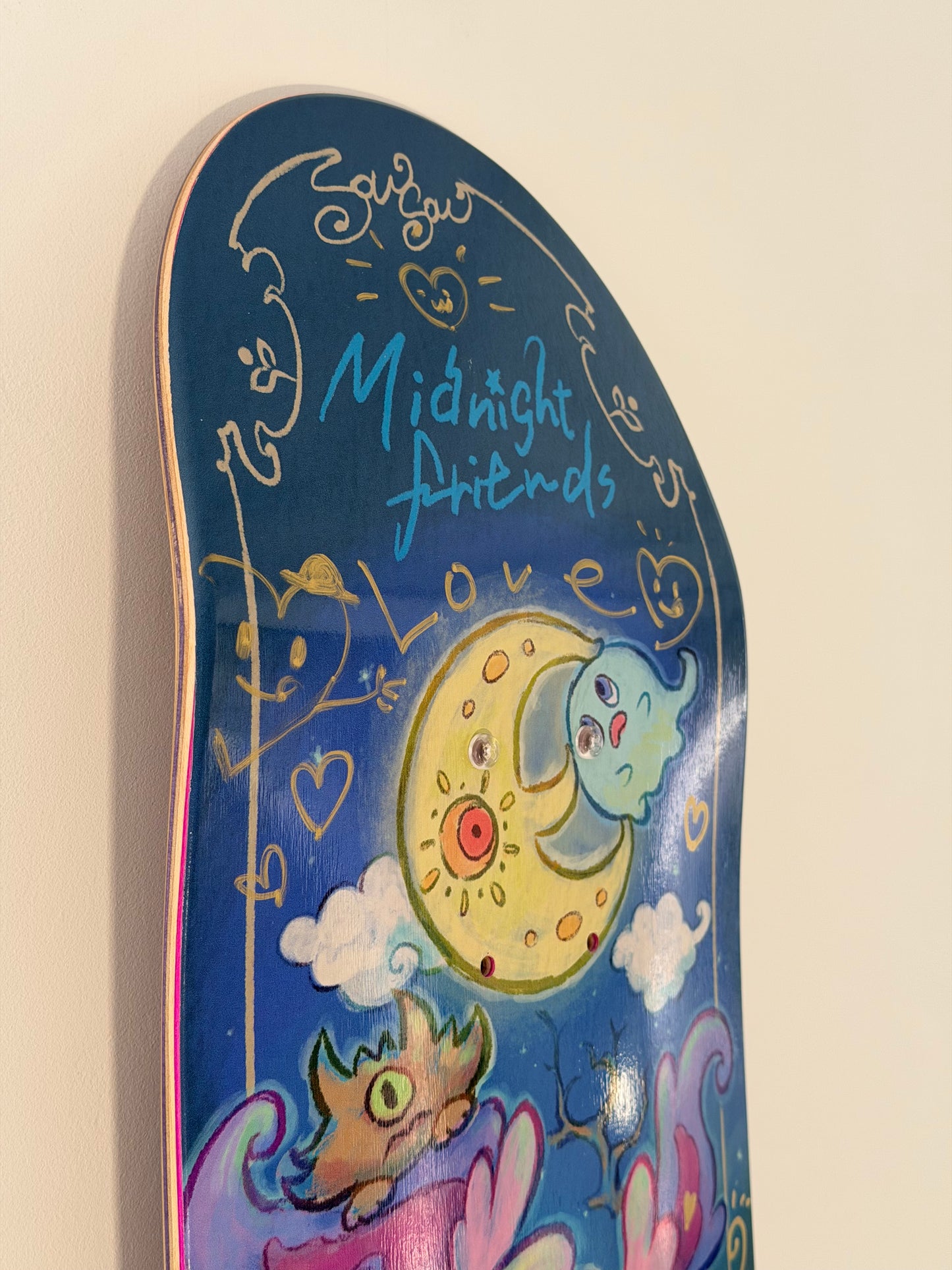 .SOWSOW 手彩バージョン 9/10 ミッドナイトフレンズ - スケートボード 1 枚