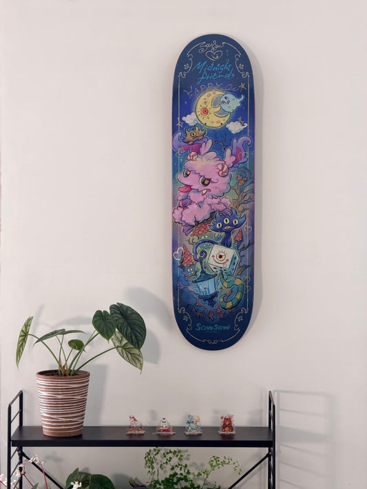 .SOWSOW Hand embellished version 6/10 Midnight friends - 1 skateboard