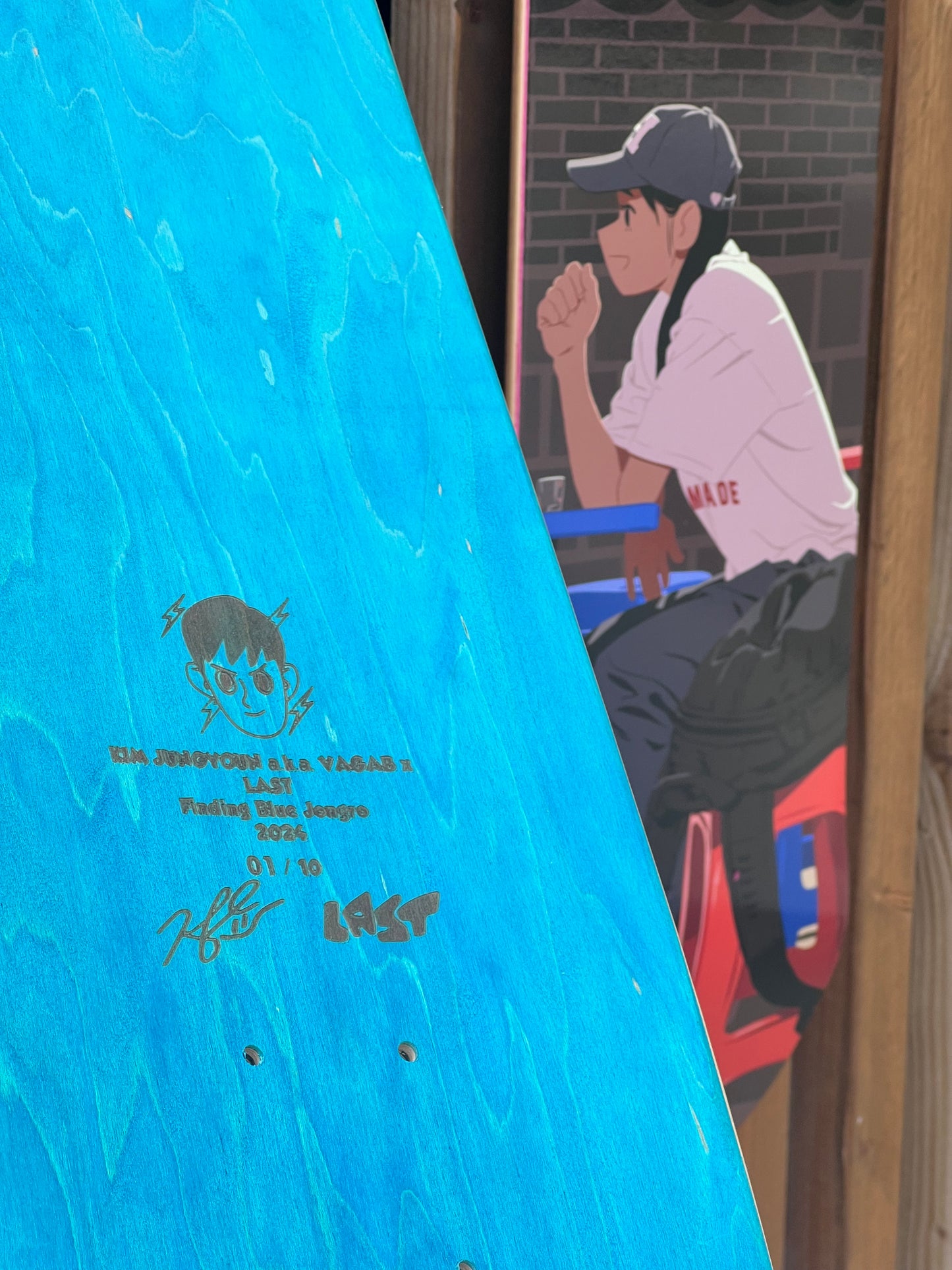 Diptyque Kim Jungyoun - 2 skateboards - À la recherche du Jongro bleu