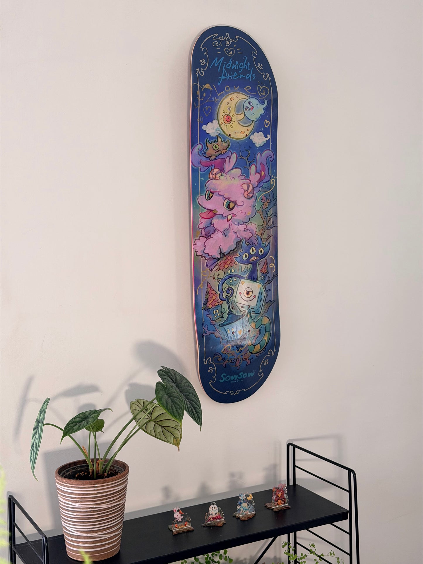 .SOWSOW 手彩バージョン 10/10 ミッドナイトフレンズ - スケートボード 1 枚