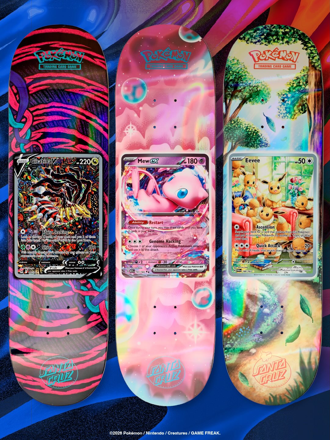 .POKÉMON x Santa Cruz - 1 skateboard en sachet surprise