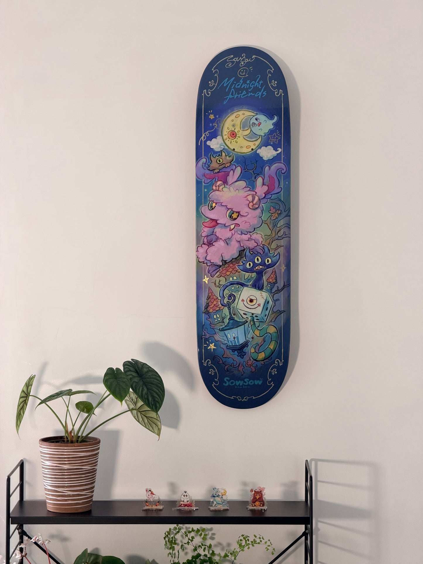 .SOWSOW 手彩色バージョン 1/10 ミッドナイトフレンズ - スケートボード 1 台