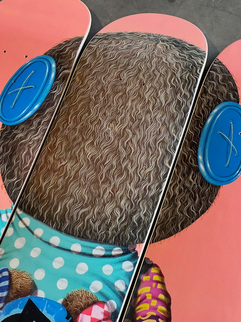 SUANJAYA KENCUT "Pink skate boy" - Coffret Deck'On - 3 skateboards