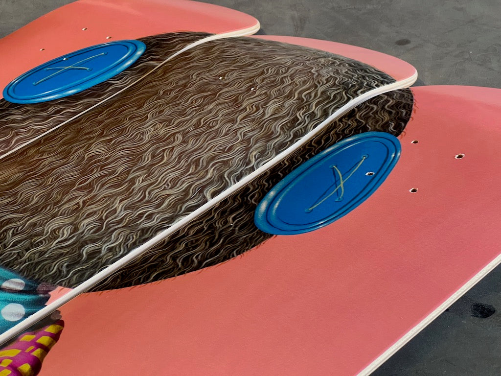 SUANJAYA KENCUT "Pink skate boy" - Coffret Deck'On - 3 skateboards