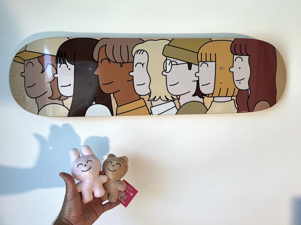 WAKARU "People" - Deck'On - 1 skateboard + 2 peluches