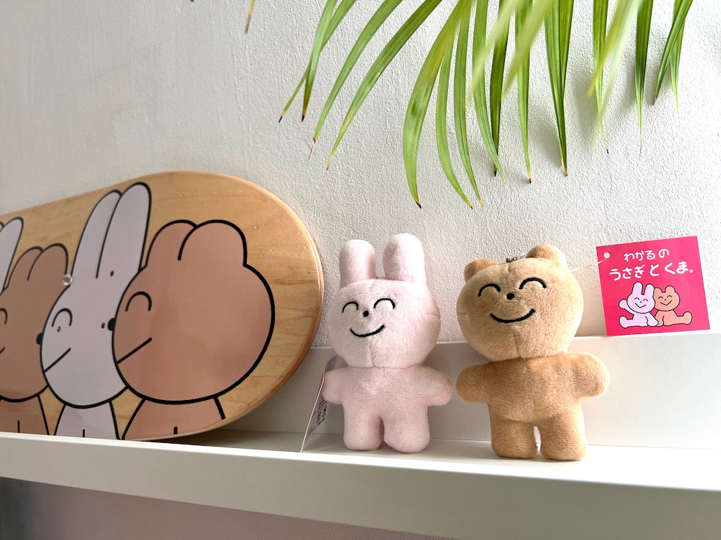 WAKARU「うさぎとクマ」 - Deck'On - スケートボード 1 台 + ぬいぐるみ 2 個